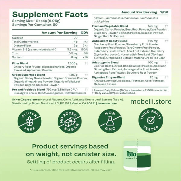 Bloom Super Greens, “Tu Rutina Saludable Hecha Fácil”