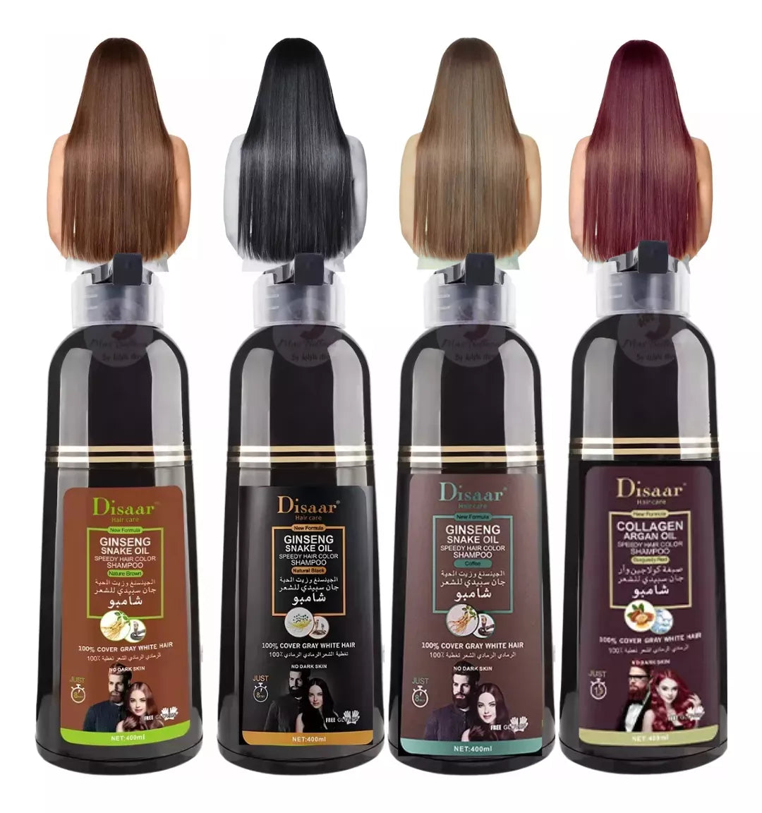 Shampoo Colorante Tinte Cubre Canas Dissar