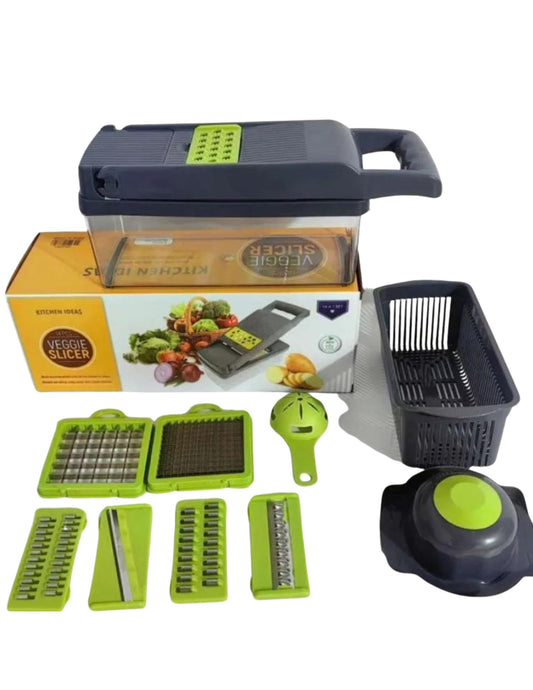 Rallador Cortador Frutas y Verduras- 14 piezas-